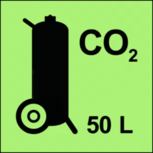 Gaśnica kołowa (CO2-dwutlenek węgla) 50L - znak morski - FI102