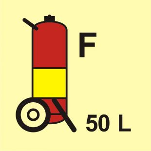 Gaśnica kołowa (F-piana) 50L - znak morski - FI103