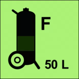 Gaśnica kołowa (F-piana) 50L - znak morski - FI103
