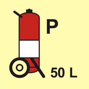 Gaśnica kołowa (P-proszek) 50L - znak morski - FI105