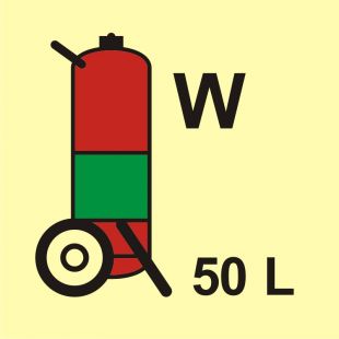 Gaśnica kołowa (W-woda) 50L - znak morski - FI106
