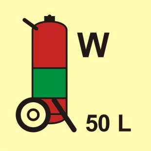 Gaśnica kołowa (W-woda) 50L - znak morski - FI106
