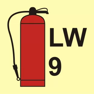 Gaśnica płynowa LW9 - znak morski - FA066
