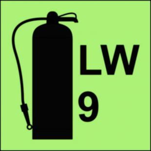 Gaśnica płynowa LW9 - znak morski - FA066