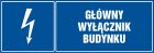 Główny wyłącznik budynku - znak elektryczny