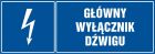 Główny wyłącznik dźwigu - znak elektryczny