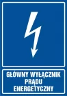 Główny wyłącznik energetyczny prądu - znak elektryczny