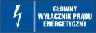 Główny wyłącznik energetyczny prądu - znak elektryczny