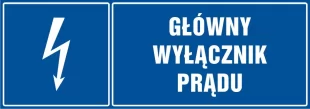 Główny wyłącznik prądu - znak elektryczny