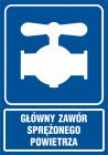 Główny zawór sprężonego powietrza - znak informacyjny - PA096