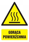 Gorąca powierzchnia - znak bhp ostrzegający, informujący - GF033