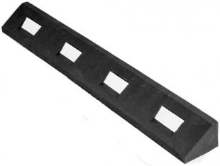 Gumowy krawężnik elastyczny - 125x15x10 cm - czarny