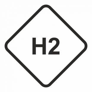 H2 - Gaz napędowy- Wodór - znak stacje benzynowe - SB028