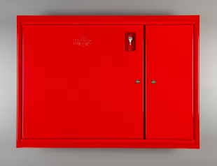 Hydrant wewnętrzny przeciwpożarowy HW DN25/W 20+G UN light slim, z szafką na gaśnicę