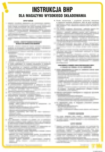 Instrukcja BHP dla magazynu wysokiego składowania - IAH04