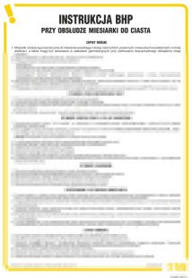 Instrukcja BHP przy obsłudze mieszarki do ciasta - IAN01