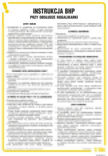 Instrukcja BHP przy obsłudze rogalikarki - IAN06