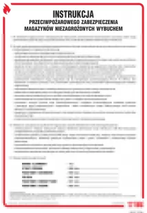Instrukcja przeciwpożarowego zabezpieczenia magazynów nie zagrożonych wybuchem - instrukcja ppoż - DB011