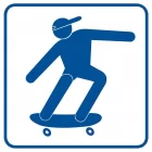 Jazda na deskorolkach dozwolona - znak informacyjny - RA111