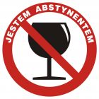 Jestem abstynentem - znak, naklejka samochodowa - SC007