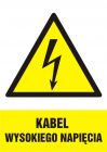 Kabel wysokiego napięcia - znak elektryczny