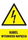 Kabel wysokiego napięcia - znak elektryczny