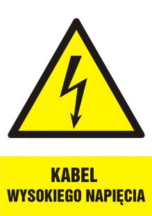 Kabel wysokiego napięcia - znak elektryczny