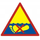 Kamieniste dno - znak, kąpieliska - OH008