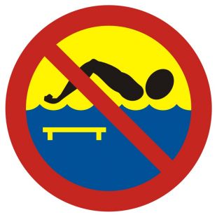Kąpiel zabroniona - most - znak, kąpieliska - OH011