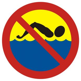 Kąpiel zabroniona - znak, kąpieliska - OH010