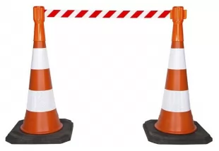Kaseta z taśmą odgradzającą 5m - automatycznie zwijana, nakładka na pachołek