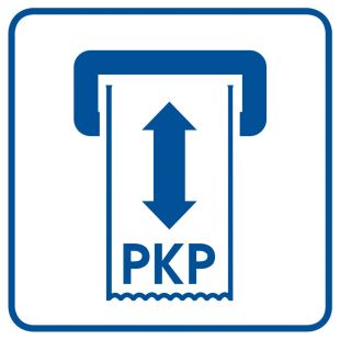 Kasownik biletów PKP - znak informacyjny - RA053