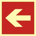 Kierunek do miejsca rozmieszczenia sprzętu pożarniczego lub urządzenia ostrzegającego - znak przeciwpożarowy ppoż - BA011