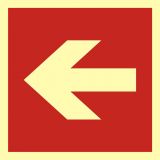 Kierunek do miejsca rozmieszczenia sprzętu pożarniczego lub urządzenia ostrzegającego - znak przeciwpożarowy ppoż - BA011 - Identyfikacja i umiejscowienie sprzętu przeciwpożarowego