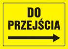 Kierunek do przejścia - znak, tablica budowlana - OA089