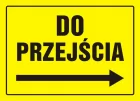 Kierunek do przejścia - znak, tablica budowlana - OA089