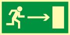 Kierunek do wyjścia drogi ewakuacyjnej w prawo - znak ewakuacyjny - AA002