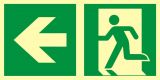 Kierunek do wyjścia ewakuacyjnego – w lewo - znak ewakuacyjny - AAE102 - Kierunek drogi ewakuacyjnej i wyjścia: znaki PN-EN ISO 7010 bez tajemnic