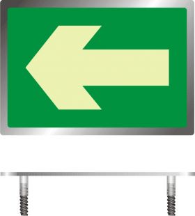 Kierunek drogi ewakuacyjnej - znacznik podłogowy do konstrukcji ażurowych - znak ewakuacyjny - AC217