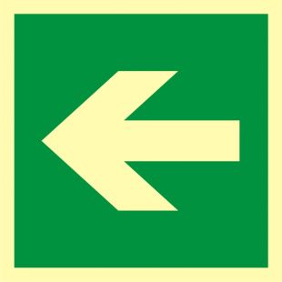 Kierunek drogi ewakuacyjnej - znak ewakuacyjny - AA013