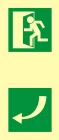 Kierunek otwarcia drzwi - znak ewakuacyjny - AC214