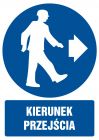 Kierunek przejścia - znak bhp nakazujący, informujący - GL023