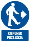 Kierunek przejścia - znak bhp nakazujący, informujący - GL023