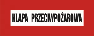 Klapa przeciwpożarowa - znak przeciwpożarowy ppoż - BC130