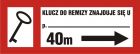 Klucz do remizy znajduje się u  (tekst wg zamówienia) - znak przeciwpożarowy ppoż - BC125P