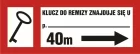 Klucz do remizy znajduje się u  (tekst wg zamówienia) - znak przeciwpożarowy ppoż - BC125P