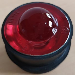 Kocie oczko - najezdniowy, punktowy element odblaskowy - szklany, wpuszczany - LUX 2 5cm czerwony