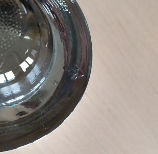 Kocie oczko - najezdniowy, punktowy element odblaskowy - szklany, wpuszczany - LUX 3 10cm biało/czarny