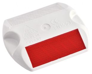 Kocie oczko - najezdniowy, punktowy element odblaskowy - z tworzywa, kotwa