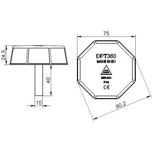 Kocie oczko - najezdniowy, punktowy element odblaskowy - z tworzywa, kotwiony